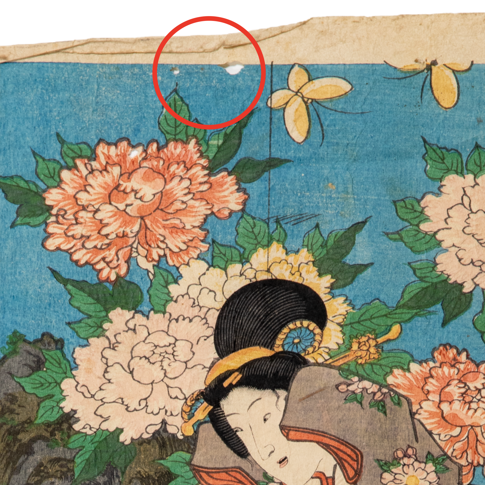 Utagawa Toyokuni III Woodblock Print Genji Suzumushi Scene Edo