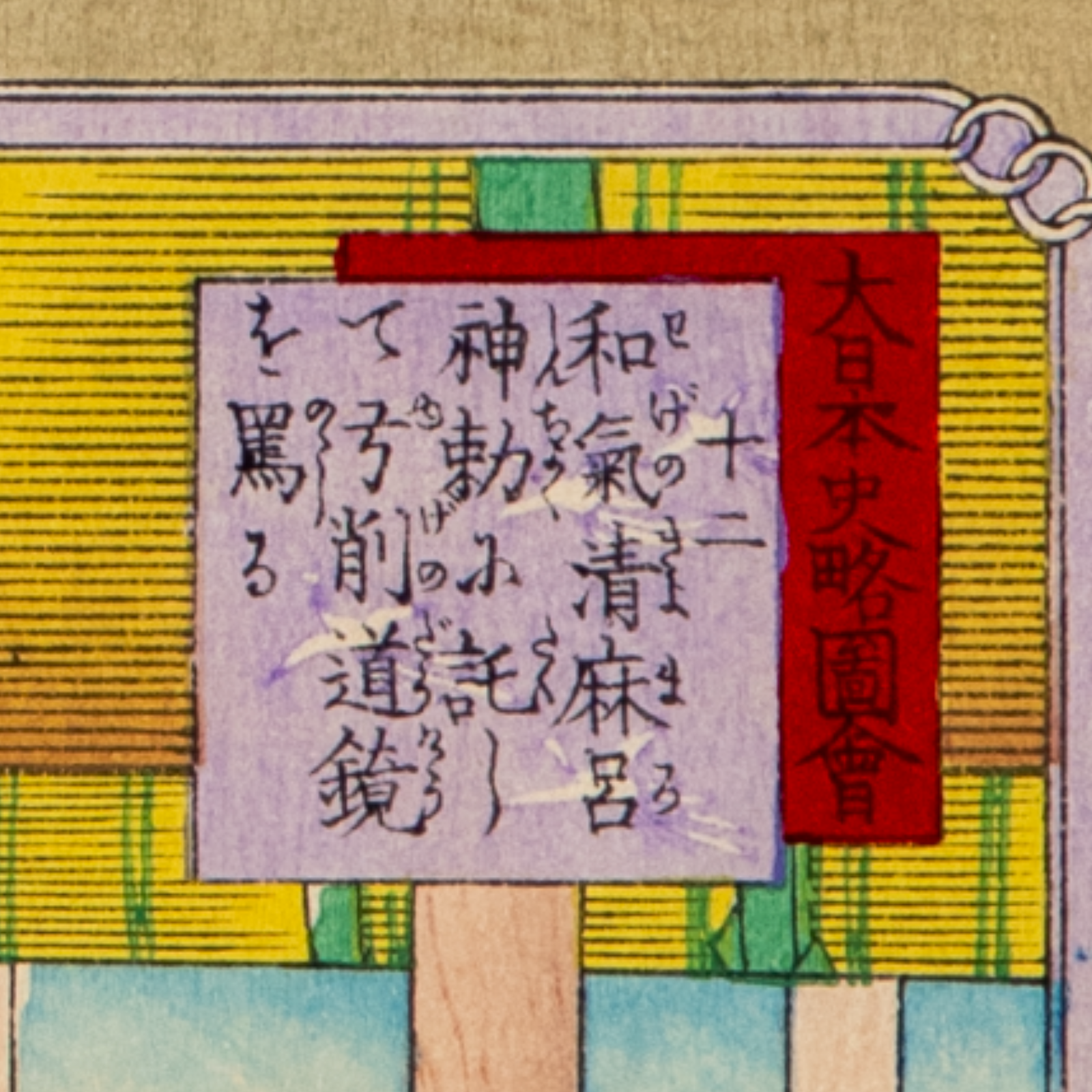 Adachi Ginko Woodblock Print Dai Nihon Shiryaku Zukai Historical Scenes Meiji