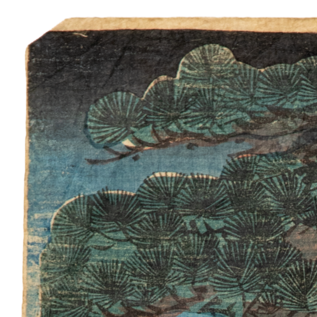 Utagawa Toyokuni III Woodblock Print Evening Coolness Late Edo