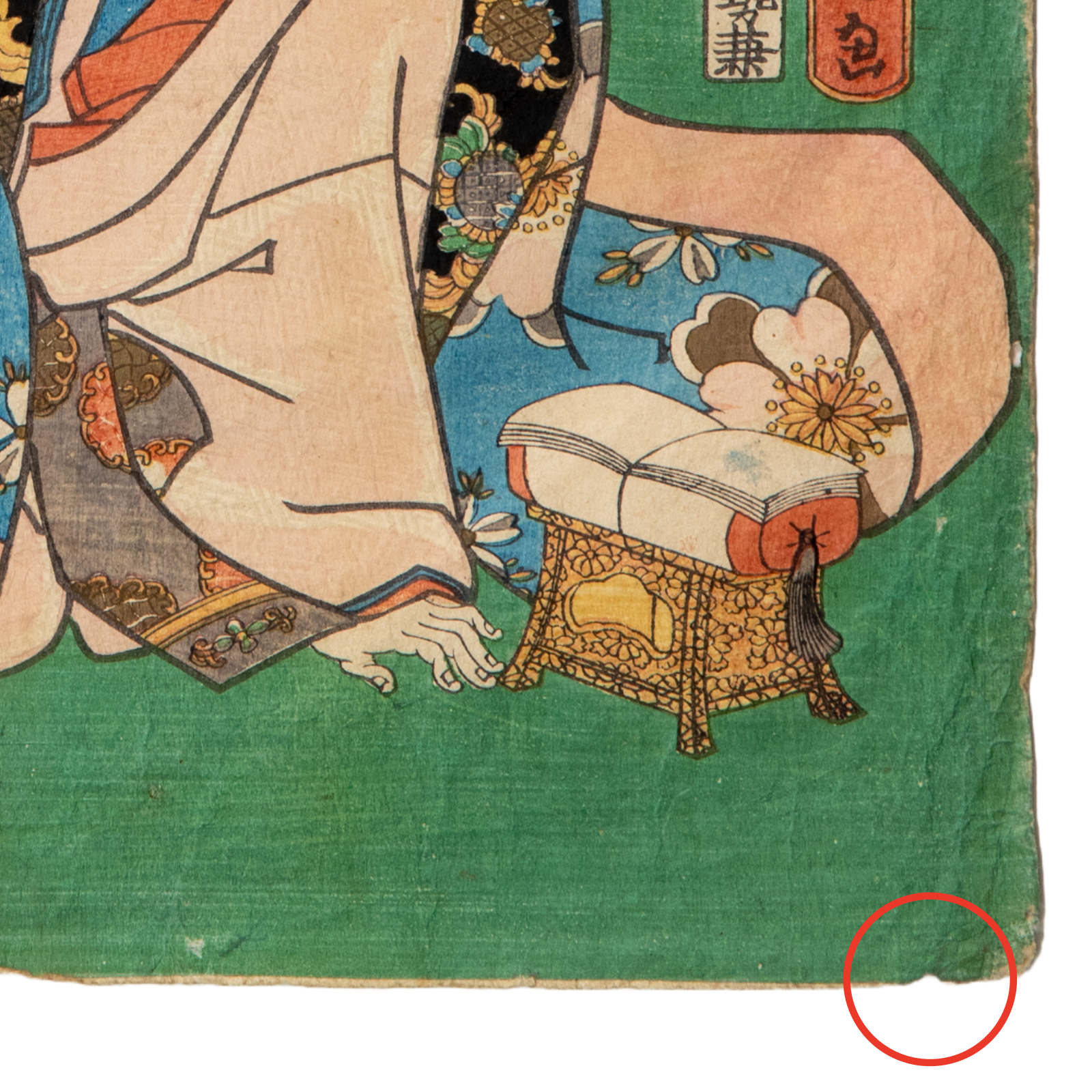 Utagawa Toyokuni III Woodblock Print Genji Suzumushi Scene Edo