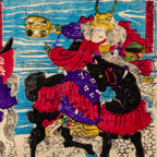 Japanese Woodblock Print Samurai Battle Scenes Musha-e Meiji Ukiyo-e