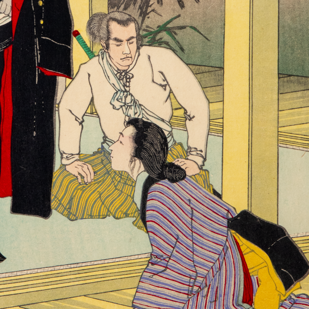 Inoue Tankei Woodblock Print Kirino Toshiaki Kyodo Risshi Meiji