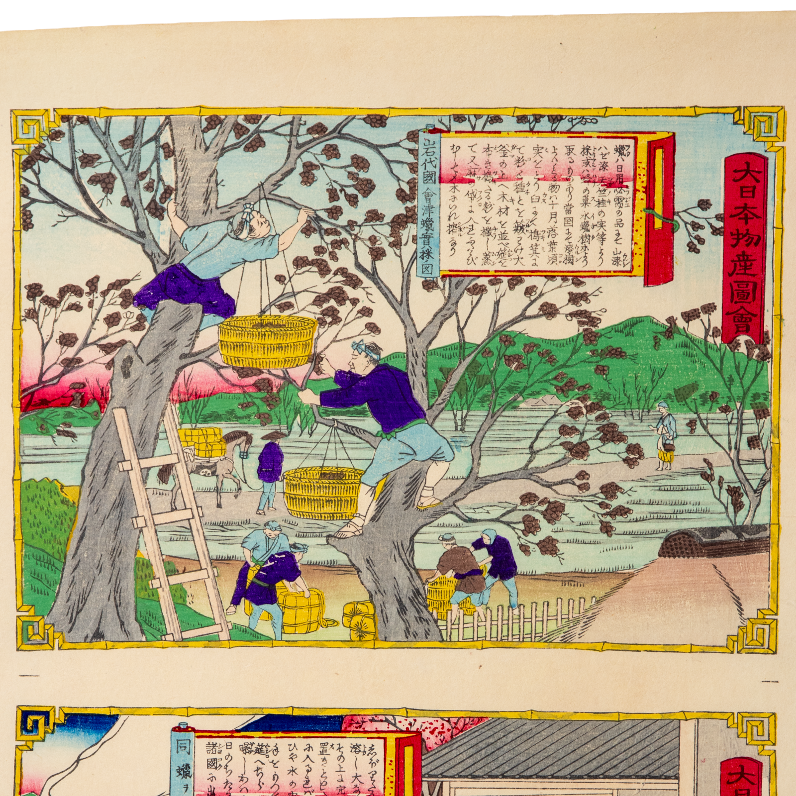 Hiroshige III Japanese Woodblock Print Dai Nihon Bussan Zukai Meiji