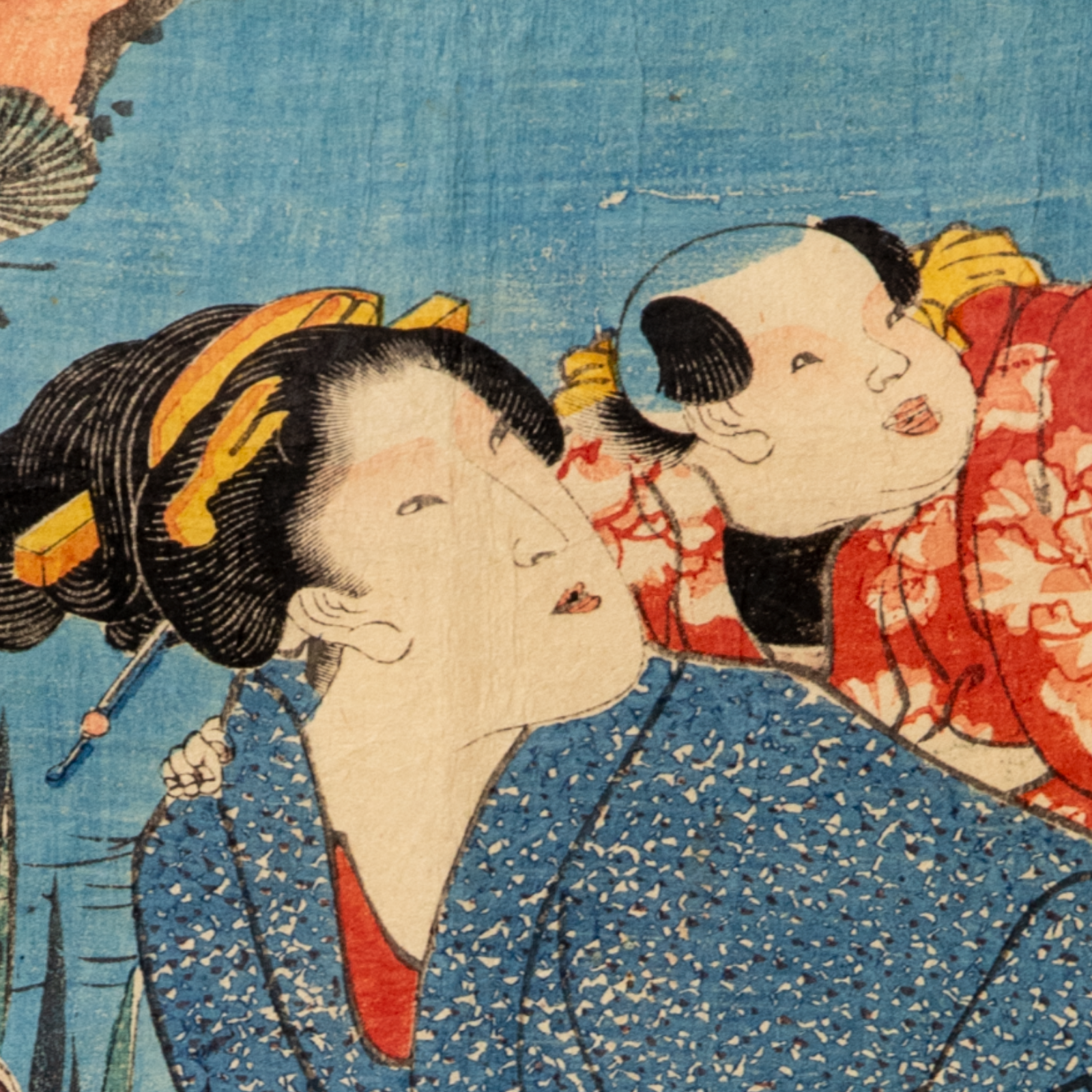 Utagawa Toyokuni III Woodblock Print Evening Coolness Late Edo