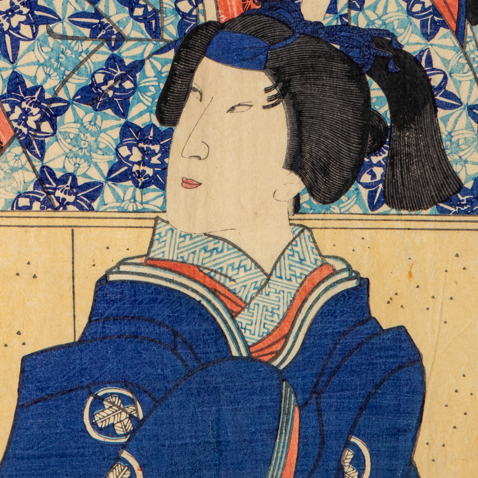 Utagawa Japanese Woodblock Print Kabuki Actor Portrait Meiji