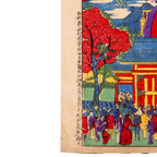 Japanese Woodblock Print Ueno Park Balloon Ride Tokyo Meiji Ukiyo-e