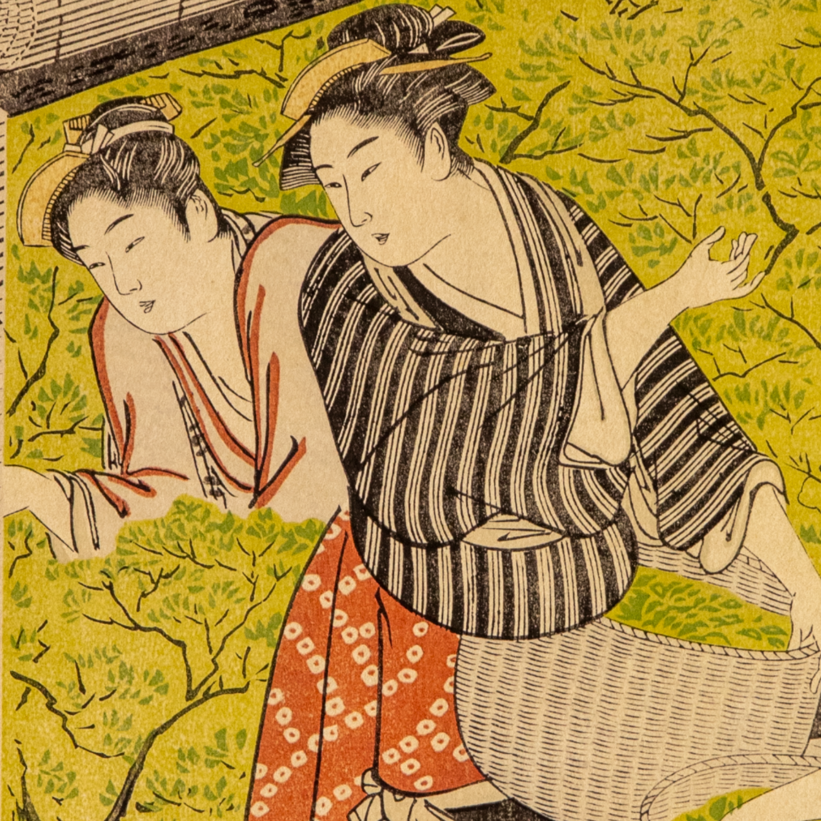Kubo Shunman Japanese Ukiyo-e Woodblock Print Tea Picking Adachi Reprint