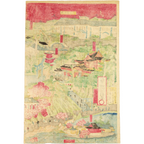 Kunitoshi Utagawa Japanese Woodblock Print Triptych Ueno Tokyo Meiji