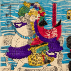 Japanese Woodblock Print Samurai Battle Scenes Musha-e Meiji Ukiyo-e